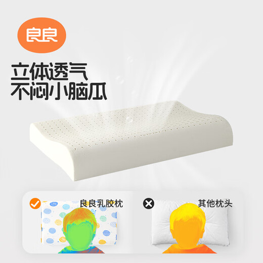 Liangliang Children's Pillow Natural Latex Pillow Baby Small Pillow Baby Pillow Four Seasons Breathable 3-8 Years Old Starry Sky Blue