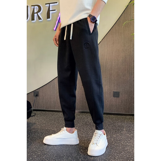 GIOIO summer pants men's sports hoodies loose ties casual pants men's pants Harun thin long pants men's clothing 532 black regular 29 (recommended 105-120 Jin [Jin equals 0.5 kg])