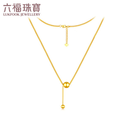 Liufu Jewelry Light and Shadow Gold Foot Gold Ball Coin Gold Beads 5G Gold Necklace Set Gift Priced 006490NA 8.62 grams (including labor cost 1,396 yuan)