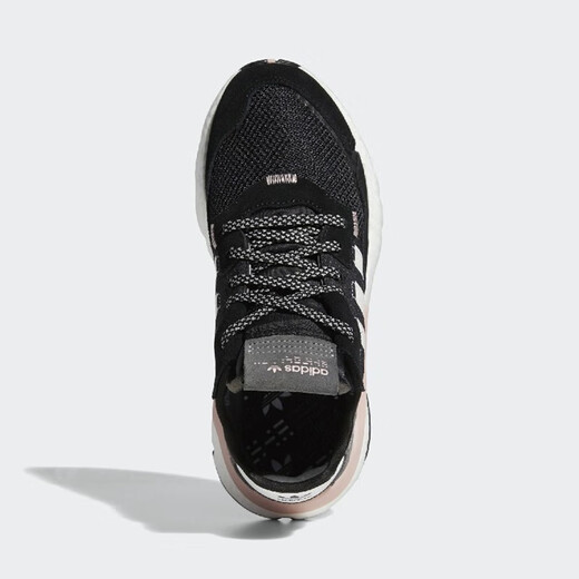 阿迪达斯 （adidas）新款三叶草跑步鞋女鞋夏季减震网面透气轻便运动休闲鞋H01737 FV3880黑色蛇纹 36.5