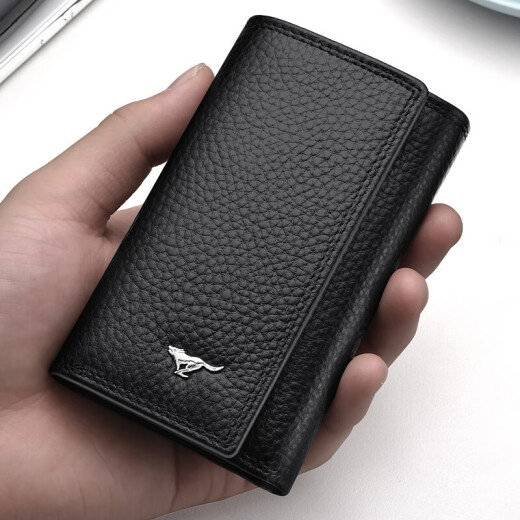 Семь волков ключевая сумка мужская подлинная кожаная карта Car Care Card сумка для хранения высококачественных вариантов бизнеса с большими мощными кошельками.