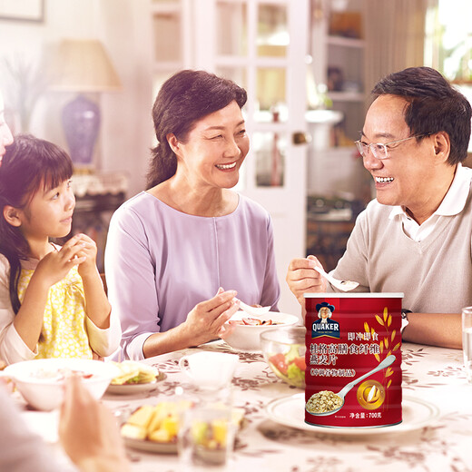 中国台湾 桂格（QUAKER）燕麦片 早餐谷物 高膳食纤维燕麦片700g（新老包装随机发货）