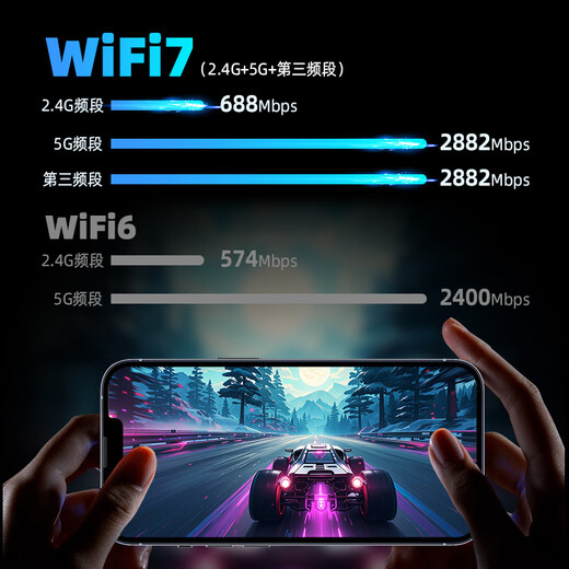 COMFAST CF-983BE WiFi7千兆电竞免驱USB无线网卡6500M三频5G无线网卡台式机专用笔记本电脑WIFI接收器 
