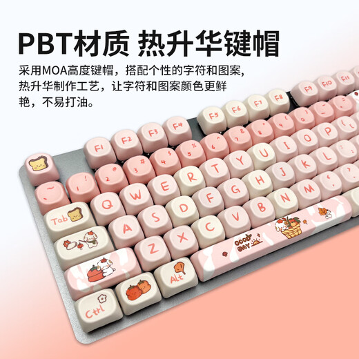 罗技（Logitech）【秋天小狗】K845机械键盘 游戏键盘 办公键盘全尺寸办公家用背光电竞吃鸡键盘MOA高度球型键帽 K845-红轴-秋天小狗