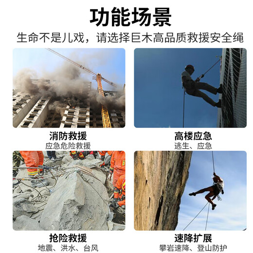 Giant wood household fire equipment set fire blanket fire blanket fire mask high-rise fire escape emergency rescue kit upgraded cloak three-person escape combination