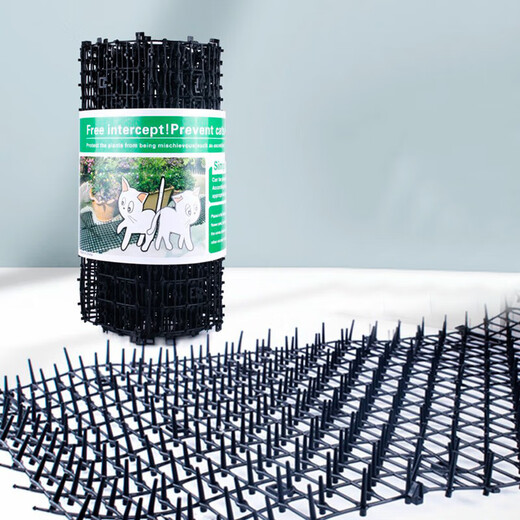 Anti-cat crawling thorn mat to repel cats, prevent cats from trampling on garden thorn mat net, anti-bed climbing sofa, thorn cat mat, white, width 30cm x length 4 meters, encrypted, thorn height 2cm, upgraded and thickened, anti-aging