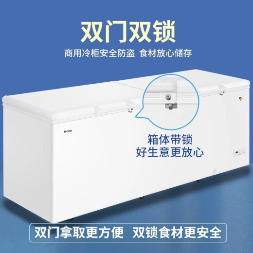 海尔（Haier）冰柜大容量商用双开门冰柜300/500升以上一级能效超低温海鲜速冻全冷冻冷藏茶叶卧式冰箱家用冷柜 829升商用双开门大容量+长2.1米 829L
