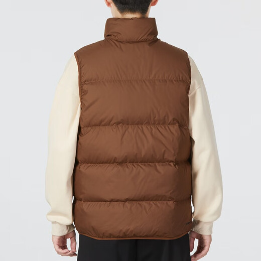 耐克（NIKE） 羽绒马甲男士2024冬季运动服加厚防风外套立领羽绒背心DD681 DV1136-259咖色85%灰鸭绒 L