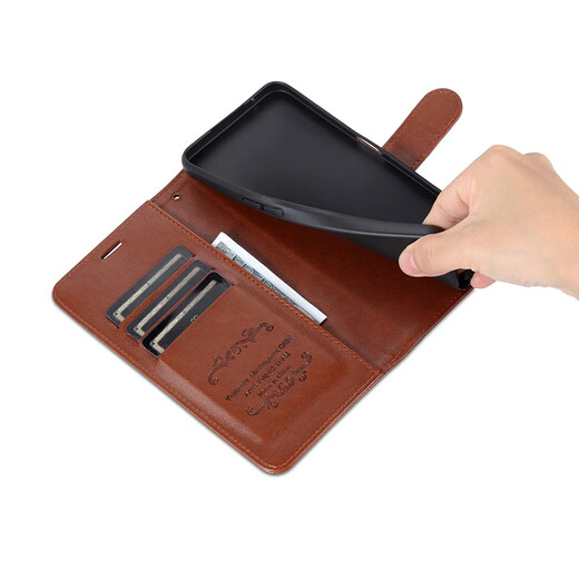 居小智适用红米note12Turbo手机壳翻盖皮套23049RAD8C钱包插卡外壳全包防摔磁扣保护套 红米note12Turbo【玫红】