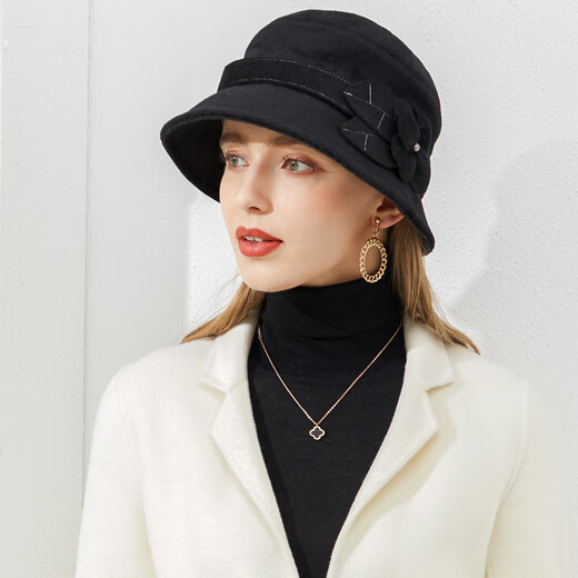 677888 Hat Women's Spring Basin Hat Woolen Fashion Hat Fashion Japanese Spring Hat British Celebrity