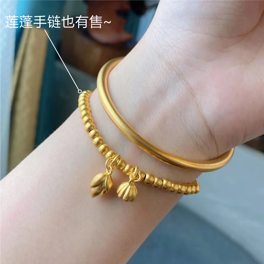 Fat Donglai's same style fake gold bracelet, ancient inheritance, golden yellow, simulated gold, silver-covered, solid sand gold for women, does not remove pigment, bracelet + bracelet (set discount), weight standard + biography