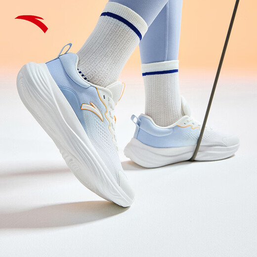 ANTA Women's Shoes Shenxing Lite丨Training Shoes for Women 2026 Spring Cushioning Anti-Slip Jogging Sports Shoes Commuting Hiking Shoes Paper White/Oxygen Blue-4 36.5