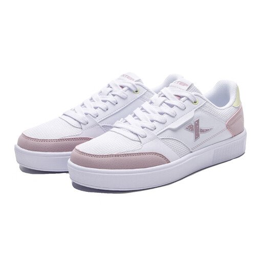
Xtep shoes for women in summer breathable age-reducing white shoes, thick-soled trendy leather waterproof temperament Korean casual shoes White pink 7027 38