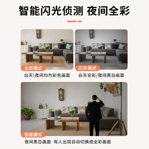 纽曼无线家用智能AI摄像头高清监控器360度无死角带夜视全景语音手机远程旋转可对话室内外家庭云台