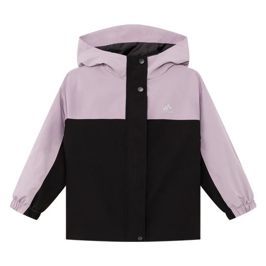 
Zuoxi Girls' Coat Spring Clothing Waterproof Wear-resistant 2025 Children's Hooded Girl Outdoor Camping Mountaineering Suit Purple 150