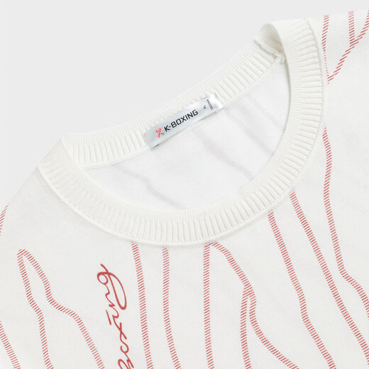 Jinba men's autumn and winter fashion short-sleeved red earth Yi style wool T-shirt | FTTR3527 white XS