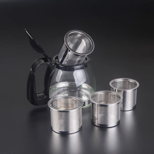 Shantou Lincun stainless steel tea leakage teapot tea filter tea leakage glass pot filter tea tea filter stainless steel inner tea tank outer diameter 4.92cm inner diameter 4cm height 4.7cm