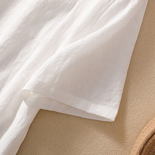 Zimu cotton and linen summer clothing for women, Chinese style retro stand collar slanted collar and all-matched short-sleeved embroidered Chinese Zen tea shirt 6173 Blue XL (recommended 120-130Jin [Jin equals 0.5 kg])