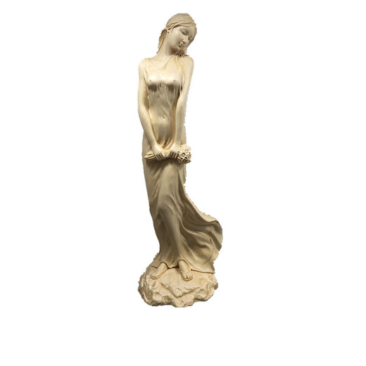 雕美女实木质雕刻摆件家居办公室人体艺术饰品文玩收藏工艺品 桧木精雕美女9926cm