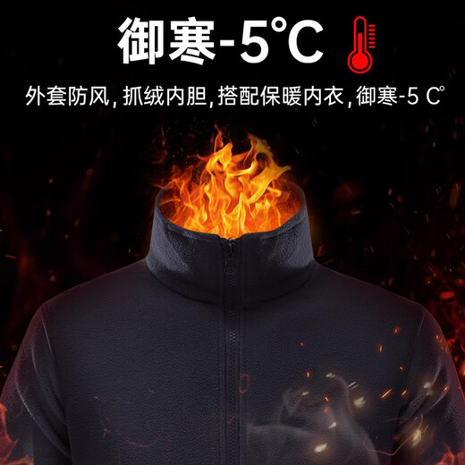 Baocai Sheep Dad Jacket Men's Spring and Autumn Three-in-One Charge Top Middle-aged and Elderly Jacket Outdoor Thickened Grandpa Winter Clothes