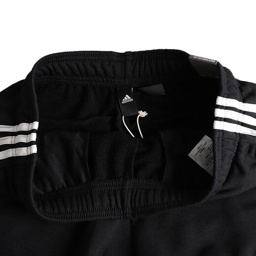 阿迪达斯 （adidas）男裤2025春季新款运动裤跑步训练舒适透气休闲长裤 DT9901/黑色/侧边撞色三条纹 S