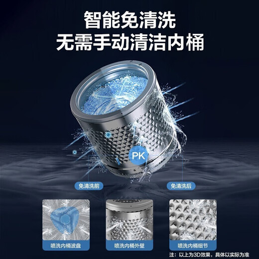 Midea washing machine fully automatic pulsator 10kg large capacity first class energy efficiency household inner barrel no cleaning single dehydration 15 minutes quick wash energy saving scheduled washing trade-in 10kg large capacity monthly sales of 3000 units