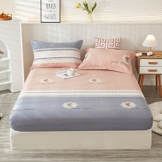 Avon Ting pure cotton fitted sheet single piece pure cotton bed sheet non-slip bed cover 1.8m mattress protector all-inclusive dust cover Annuan Ruxiami 150cmx200cm