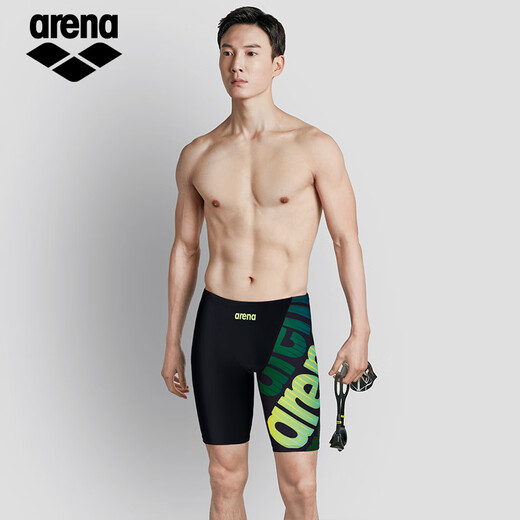 Arena Schwimmböden Professionelles Training Fünf-Punkte-Knie Anti-chlor-Anti-Tiefen-Anti-Awkward großer Größe Hochselastischer Fitness Hot Spring Swimming Bottoms Bkog-2603 [Professional Training Lycra Fabric] XL [75-85 kg/175-185cm]