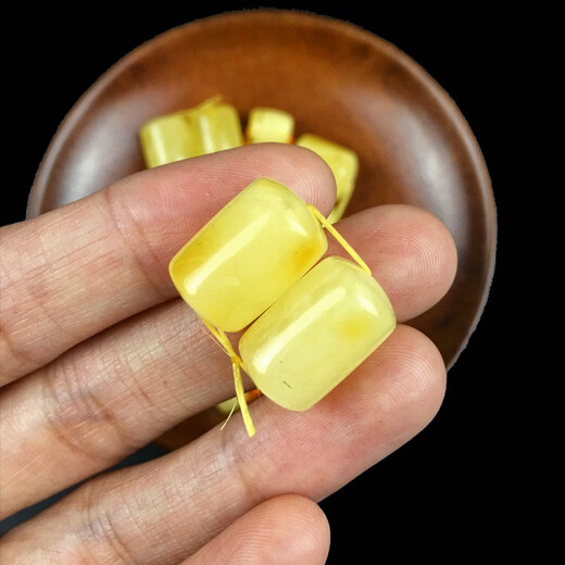 Caihe raw mineral black material beeswax full honey barrel beads top beads waist beads diamond star and moon beads accessories 8mm diameter pair