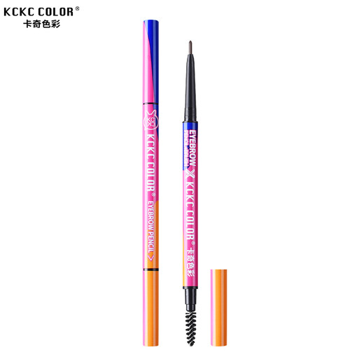 Khaki color ultra-fine eyebrow pencil is waterproof, sweat-proof, long-lasting, non-fading, khaki beginners, natural non-smudged double-headed automatic fine core female K04# smoke gray