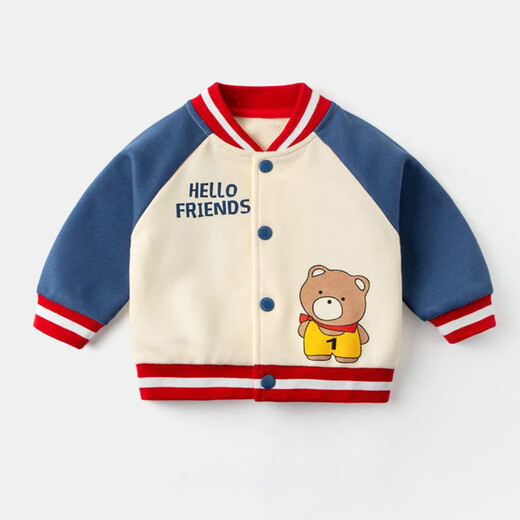 Dudu children's jacket spring and autumn baby baseball uniform fashionable boy top trendy autumn clothes girls children's clothing navy blue sleeves 90
