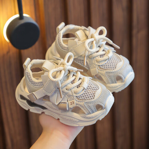 Ziwuqian's new baby sports sandals, summer girls' net shoes, soft soles for 1-3-year-old infants and toddlers, pink, size 21/inner length 13.5CM