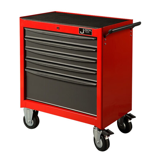 JETECH hardware auto repair tool cart, hand push auto repair cart, multi-functional repair cart, drawer-type tool cabinet, mobile parts cart, 200-piece tool cart set, RC-200S, complete vehicle package (car + tools)