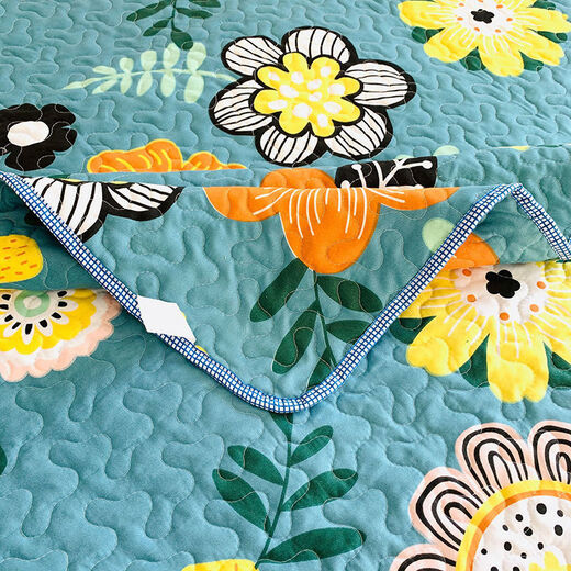 Thick quilted bed sheet, tatami bed cover, single piece, double-sided, large size double bed cover, brilliant flowers 240*280