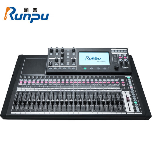 Runpu domestically produced professional 24-way remote control with touch screen and network cable interface computer software PC control 24-way digital mixer RP-STY9024