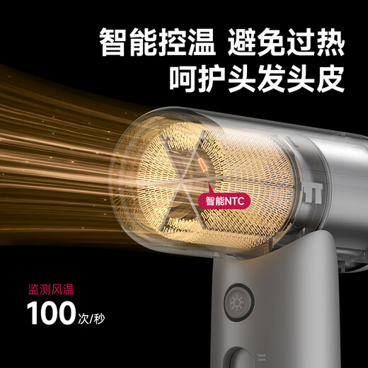 Cool Shark Super Mini Small Portable High-Speed Hair Dryer National Subsidy for Business Travel Strongly Recommends Low-Power Student Dormitory Constant Temperature Protection Hair Dryer for Girls Gifts Birthday Small Gifts Morning Mist Powder (Portable Travel)