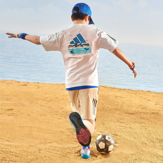 Adidas Adidas official website children's clothing summer new style men's and large children's court sports running training quick-drying short-sleeved shorts suit HT5832176 size recommended height around 175