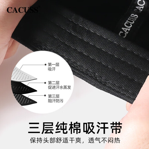 CACUSS帽子男士棒球帽大头围鸭舌帽女款四季遮阳户外运动休闲太阳帽黑大