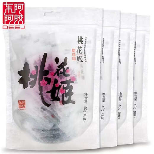 Dong'e ejiao pêche fleur fille instantanée de gluten mange gluten pâte de gluten snacks sacs cadeaux cadeaux cadeaux de marchandises du Nouvel An [sacs-cadeaux] pêche fleur fille 240g (40g * 6 sacs)