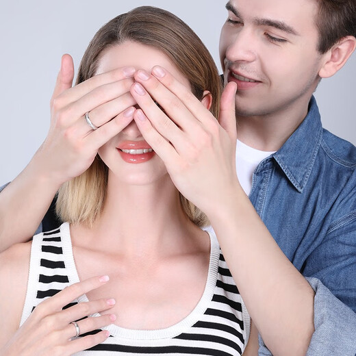 Luxury Pearl Fun pt950 platinum frosted ring for men and women platinum couple rings wedding simple No. 11 3.01g