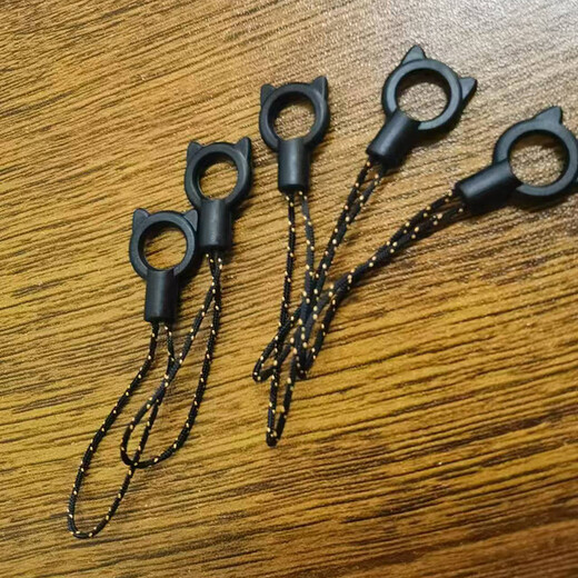 Mobile phone case anti-fall lanyard mobile phone halter neck rope anti-loss artifact mobile phone pendant finger ring hanger lanyard black finger ring buckle - 3 packages