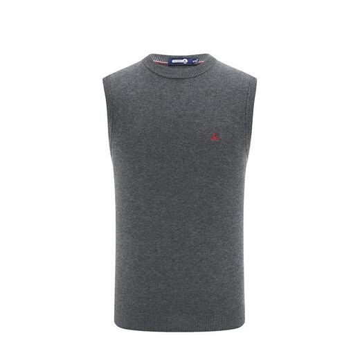 Navigare Italian small sailing ship skin-friendly velvet men's vest autumn and winter machine washable warm sweater sleeveless sweater vest dark gray L /50