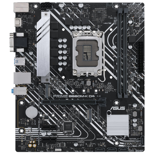 ASUS (ASUS) 12/13 поколения/14-го поколения Материнская плата I3 14100F 13100F 12100F Плата рассеянных таблеток U SET B660M-K DDR4 13-го поколения I3-13100F Scattered Tablets [Три года страхования магазина]