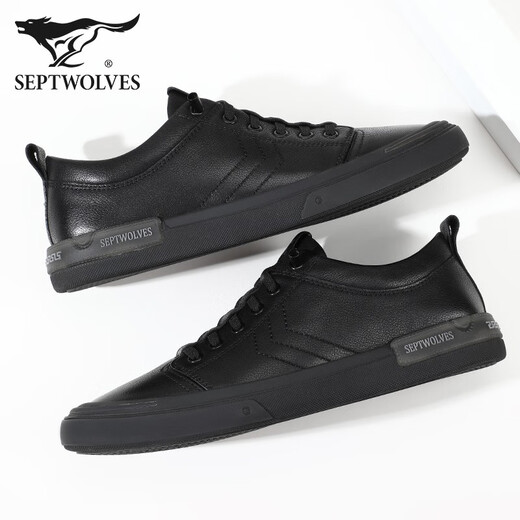 Siete lobos zapatos para hombres nuevos zapatos casuales de cuero genuino zapatos de hombres bajos para hombres zapatos de cuero zapatos de cuero zapatos de cuero negro 42 zapatos de cuero talla
