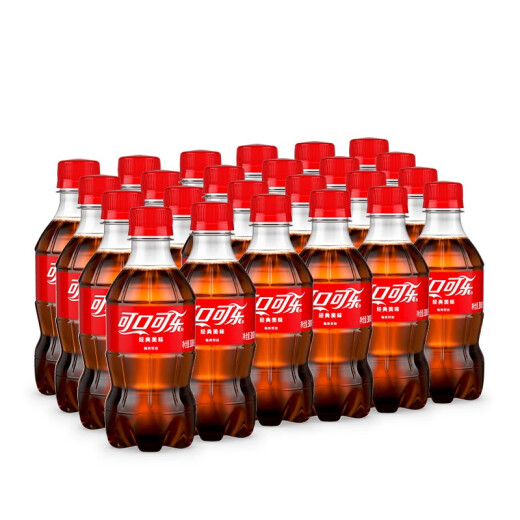 可口可乐（Coca-Cola）碳酸饮料汽水 200ml*12/24罐 迷你摩登罐 碳酸迷你可乐饮料 迷你可乐300ml*24瓶/箱