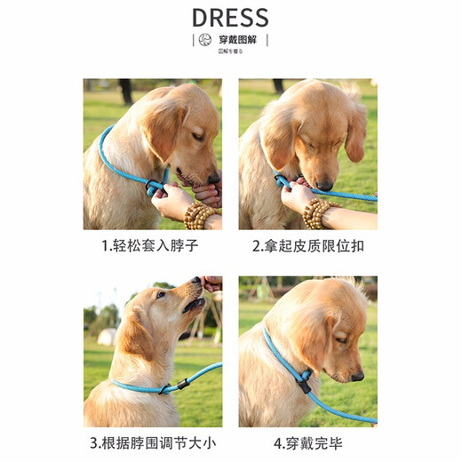 Suomila dog leash explosion-proof Okinawa rope competition grade border shepherd golden retriever husky anti-entanglement professional pet supplies black