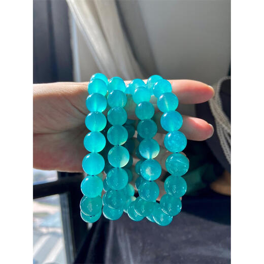 Tingbai 11-12mm natural amazonite bracelet Maldives blue summer crystal bracelet for women niche