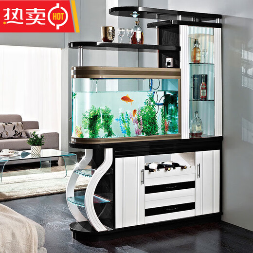 Eingangsschrank mit Fischtank Wohnzimmer moderne einfache Trennschrankraum Hallschrank doppelseitiger Schrank Weinschrank Schuhschrank Bildschirm Trennwand 3895 Assembly X Frame Struktur Struktur