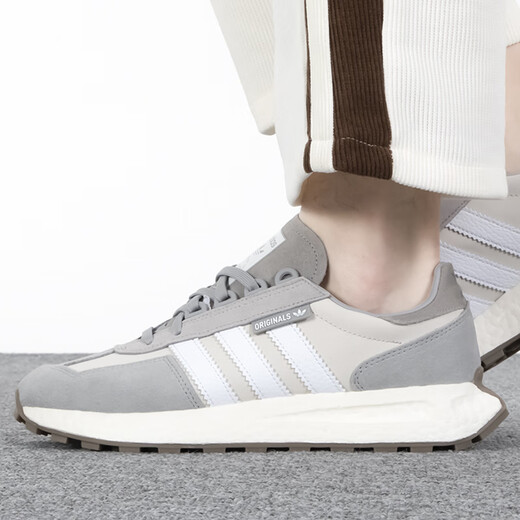 阿迪达斯 （adidas）三叶草男鞋女鞋跑步鞋 秋季新款慢跑透气休闲鞋Retropy E5运动鞋 GY9922/米/灰/白 42 鞋内长260mm