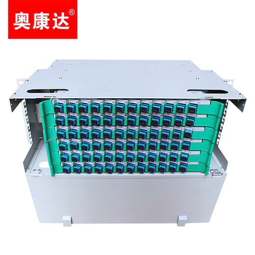 
Okonda Telecom-grade SC FC LC ODF fiber optic distribution frame Single-mode thickened pull-out rack type fiber melting disk terminal box welding disc fiber optic flange 12153C SC72 core 72-port ODF fiber optic distribution frame